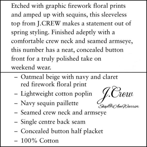 J.Crew 2 piece cotton voile sequin firework sleeveless top + pull on jogger - Picture 10 of 16